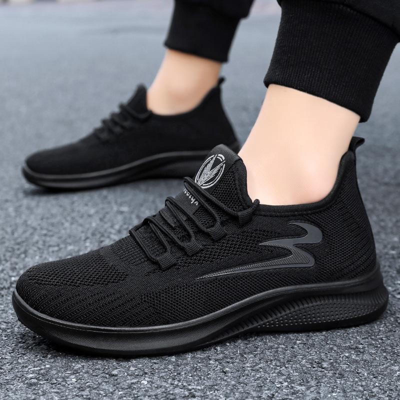Men's shoes new polyurethane sneakers summer mesh breathable running shoes lightweight lace-up shoes men's 2025