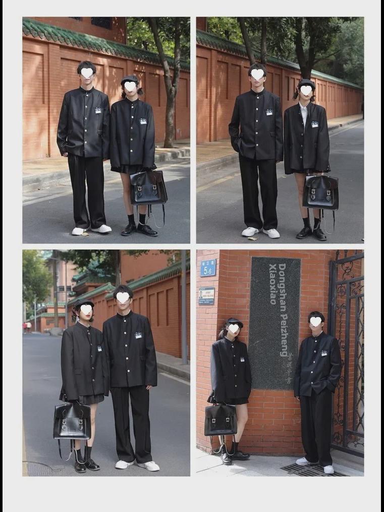 Japanese Style Stand Collar Zhongshan Suit: Men's Casual College Couple's Uniform