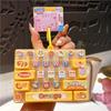 Transparent Dual-Tone Mini Keyboard Pendant 26-Key Keyboard Keychain  Desktop Decoration