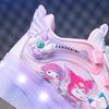 Kuromi Girl's Luminous Roller Shoes & Eight-Wheel Skates 