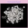 Cuff Metal Heart 100pcs Hair Extension Decorations Dreadlocks Beads Silver