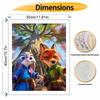 Disney Oil Painting Handmade Diy Zootopia Nick and Judy Selfie Gifts Home Decorations