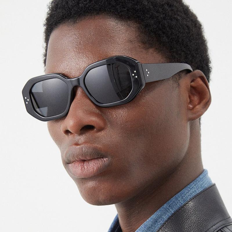 Korean Square UV Resistant Sunglasses For Men And Women Fashion Polygon Street Photography Outdoor Sunscreen Sun Glasses