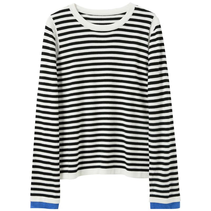 SanCai Women's Striped Knit Sweater
