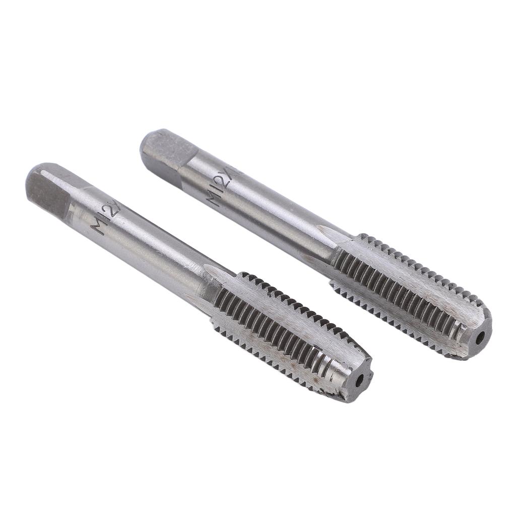 2Pcs Straight Flute Tap High Speed Steel   Hand Flute Tap Standard Screw Tapping Tool