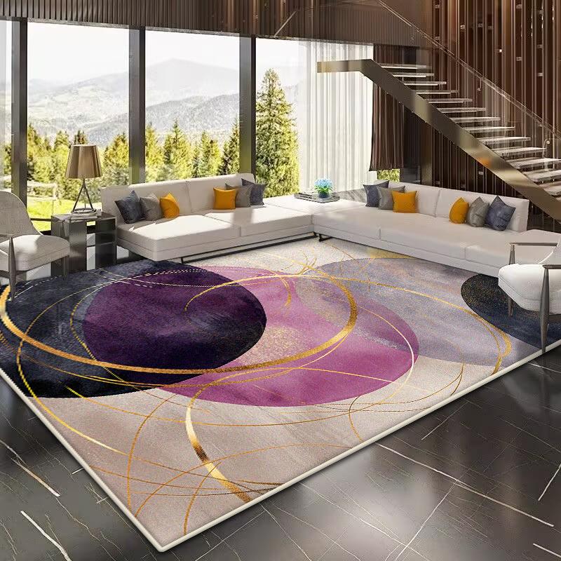 Golden Geometric Carpet for Living Room Large Area Modern Decoration Home Rugs for Bedroom Soft Non-slip 200x300 Lounge Sofa Mat