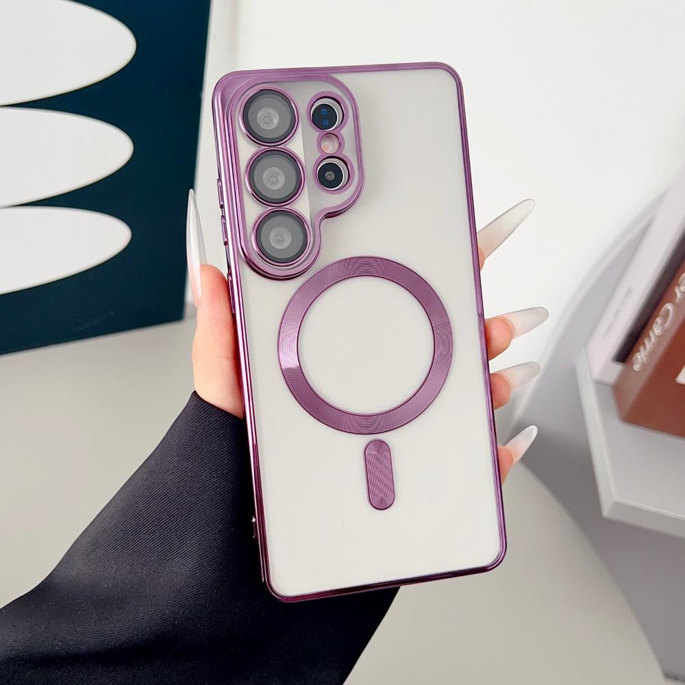 Luxury Plating Phone Case For Samsung Galaxy S26 Ultra S25 S24 S23 FE S22 S21 Plus Ultra Note 20 10 Magnetic For Magsafe Cover