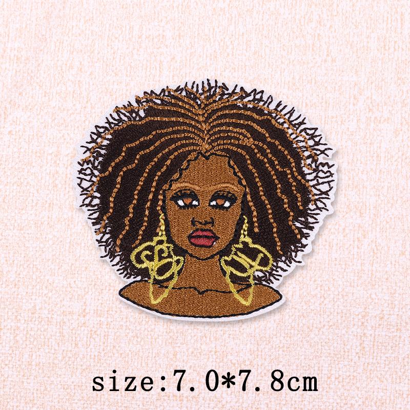 Black Girl Embroidery Patch Iron On Patches For Clothing Black Girl Magic Patches On Clothes DIY Sewing Ironing Patch Applique