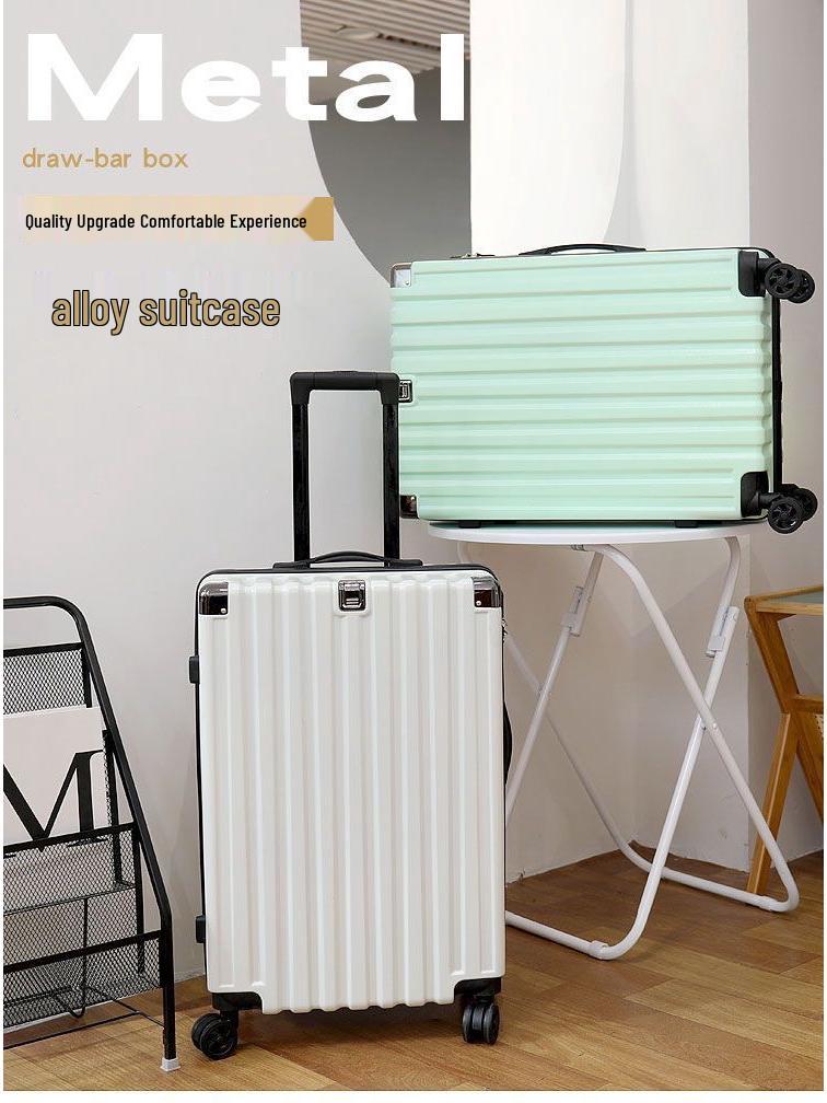 24-inch Women's Ultralight Trolley Suitcase - Large Capacity, Thickened Design with Zipper - 20-inch Cabin Option