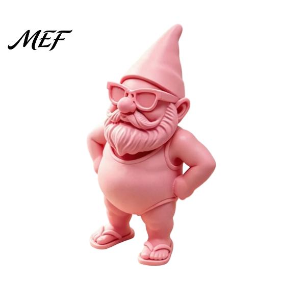 Creative Holiday Gifts for Friends 3D Printed Beach Gnome Statue with Swimsuit Sunglasses, Waterproof Decorative Durable Fade Resistant Decorations