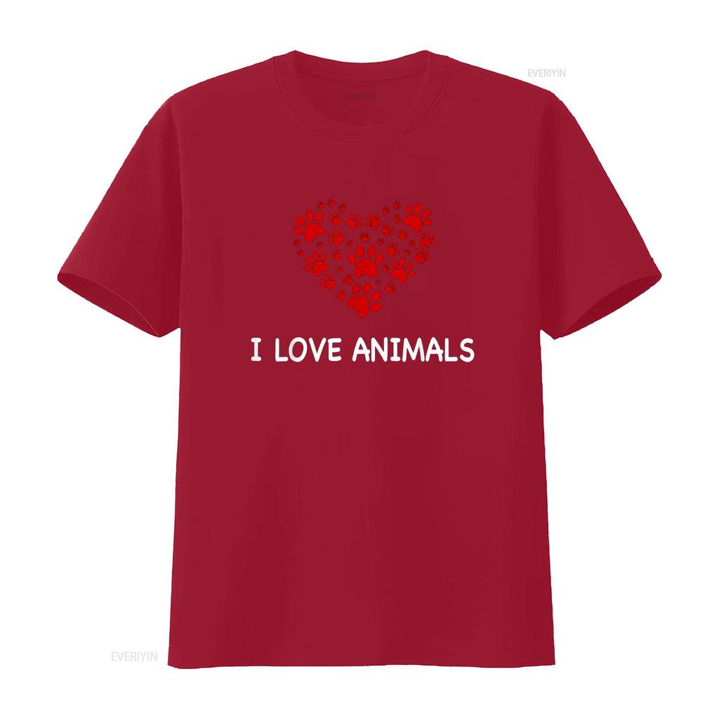 I Love Animals T Shirt Are Friends Too vintage Washed Soft Versatile Slightly Top For Everyday Wear Comfortable Stretched