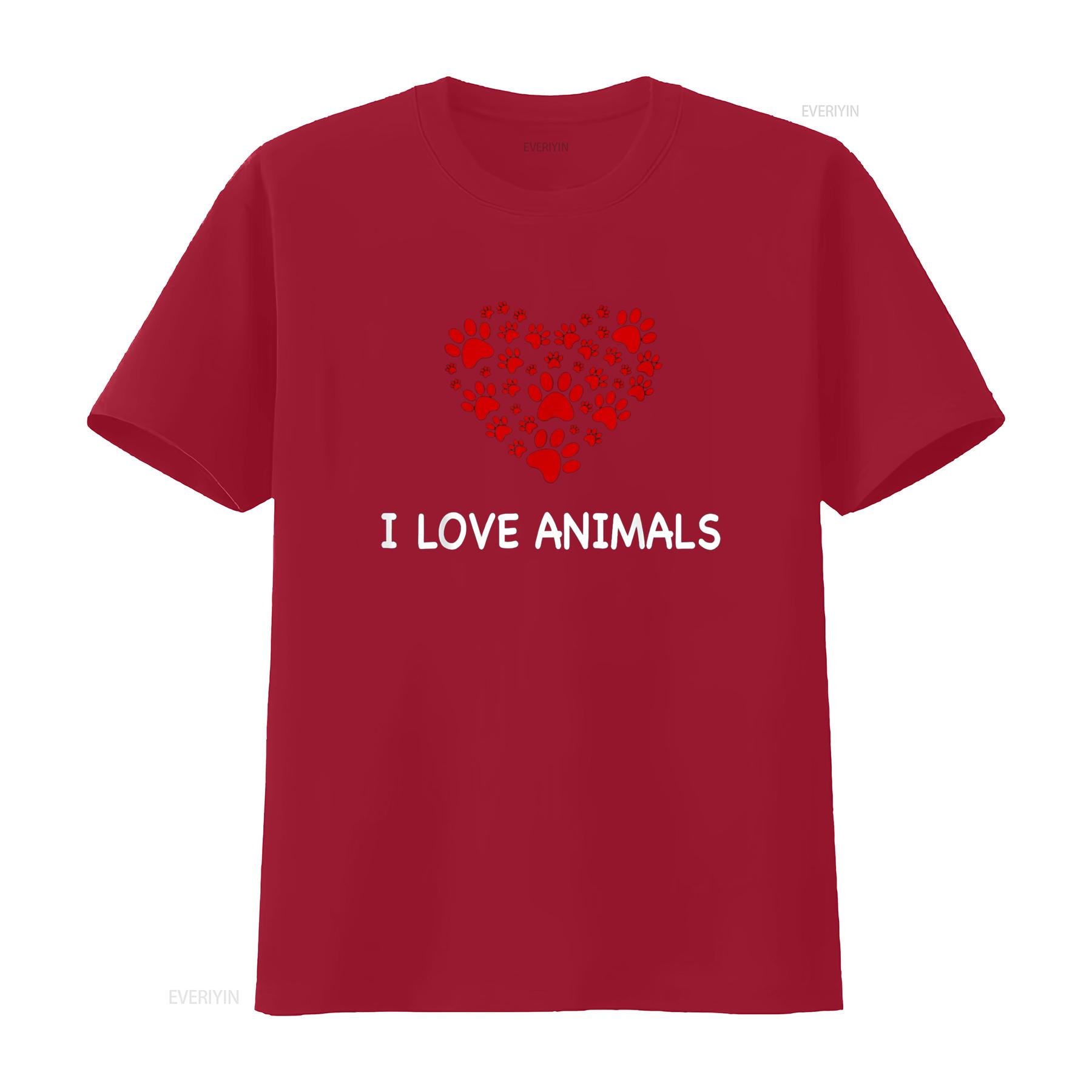 

I Love Animals T Shirt Are Friends Too vintage Washed Soft Versatile Slightly Top For Everyday Wear Comfortable Stretched S