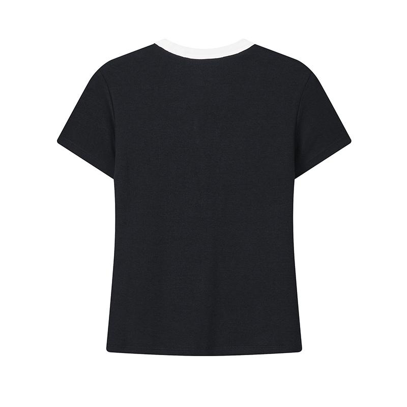 FILA White Fashion Comfortable Simple Casual Short Sleeve T-Shirt Women tops Legendary-Blue F51W623101FNV