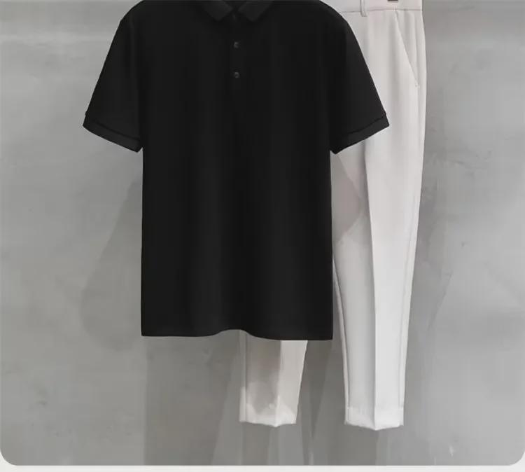 Einfaches, einfarbiges Poloshirt im japanischen Jugendstil – Kurzarmmode für Jungen für den Sommer 2023