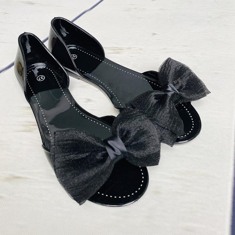 Y2Pvc Beach Fish Mouth Four Seasons Jelly Shoes Casual Flat Heel Non-Slip Shoes Fashion Outer Sandals