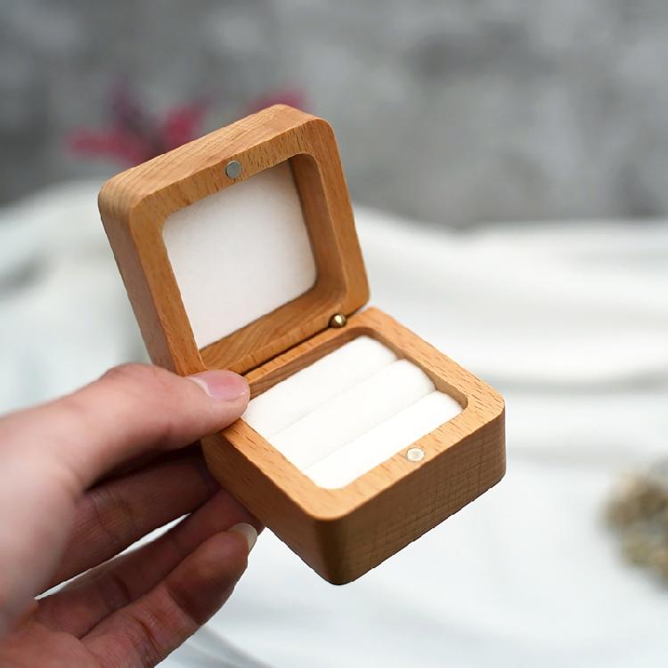 Portable Jewelry for Case Engagement Ring Box Handmade Antique Ring for Case Rin