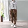Women's Plus Size Corduroy Fleece-Lined Warm Harem Pants