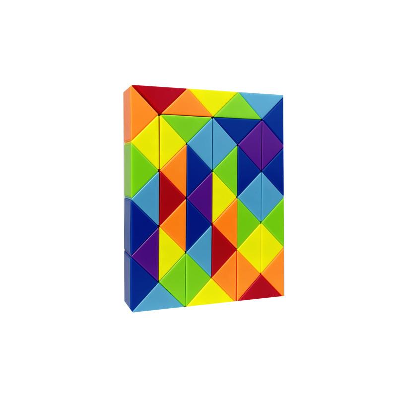 Rainbow Puzzle Fidget Toys Transformable Cube Kid Educationtoys Brain Teaser 24/ 48 Segments Magic Rule Snake Speed  Cubes Twist