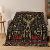 Egyptian Mythological Mural Pictograph Flannel Blanket Soft Warm Blanket Throw Blanket for Bedroom Living Room Bed Travel Picnic