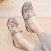 Women's Ethnic Style Embroidered Mesh Slip-On Flats - Breathable Summer Shoes