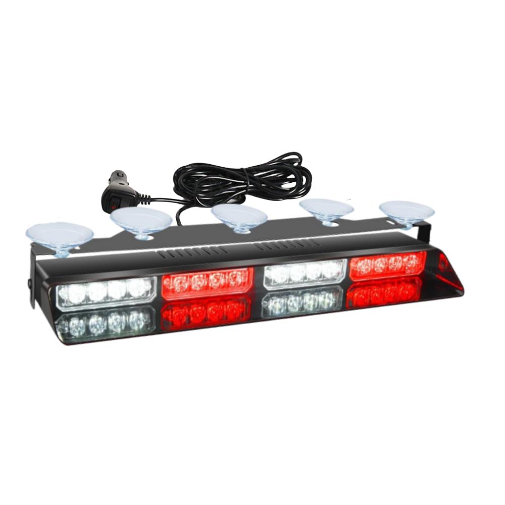 Emergency Dash Strobe Lights Safety Lights 16 LED Flashing Warning Hazard Windshield Visor Traffic Light Bars for Trucks
