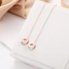 Elegante runde römische Ziffern Zirkon Ohrringe für Frauen Lange Quasten Kette Edelstahl Ohrlinie Schmuck Accessoires Geschenk