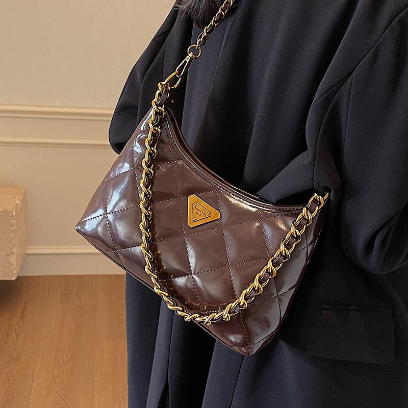 Korean fashionable niche light luxury high-end texture diamond chain bag casual versatile personalized commuting shoulder messenger bag