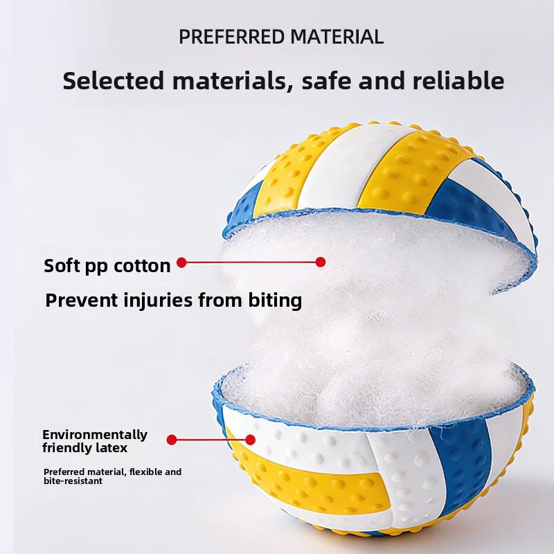 Dog Toy Ball Training Interactive Chewing Toy, Durable and Bite-resistant, Cleaning Teeth, Making Sound, Elastic Ball, Pet Toy