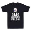 I'm Voting For The Convicted Felon Funny Man Middle Finger Meme Men's T-Shirt