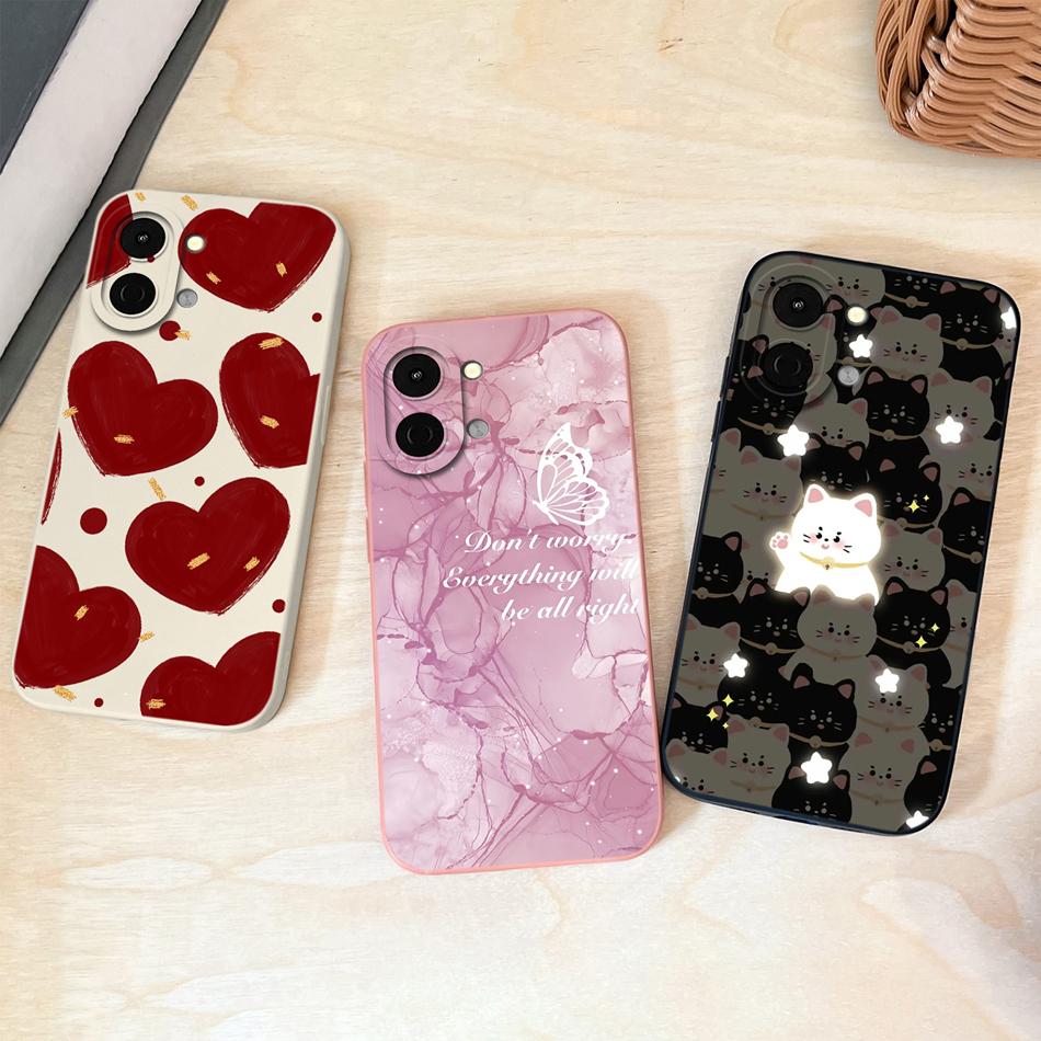 Case For Tecno Pop 20 / Spark Go 3 Stylish Design Back Cover For Tecno Pop20 / Spark Go3 Soft Liquid Silicone Lightweight Shell