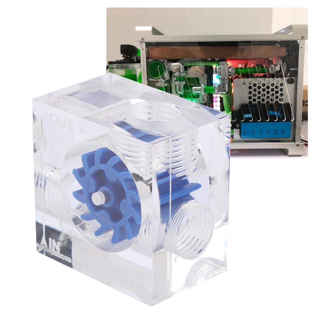 Wasserkühlung Durchflussanzeige Acryl G14in Gewinde Computerzubehör LSJ PM3(blau )