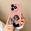 For Tecno Itel A70 Phone Case Cool Girl Cartoons Pattern Liquid Silicone Shell For ItelA70 A 70 High-quality New Design Fundas