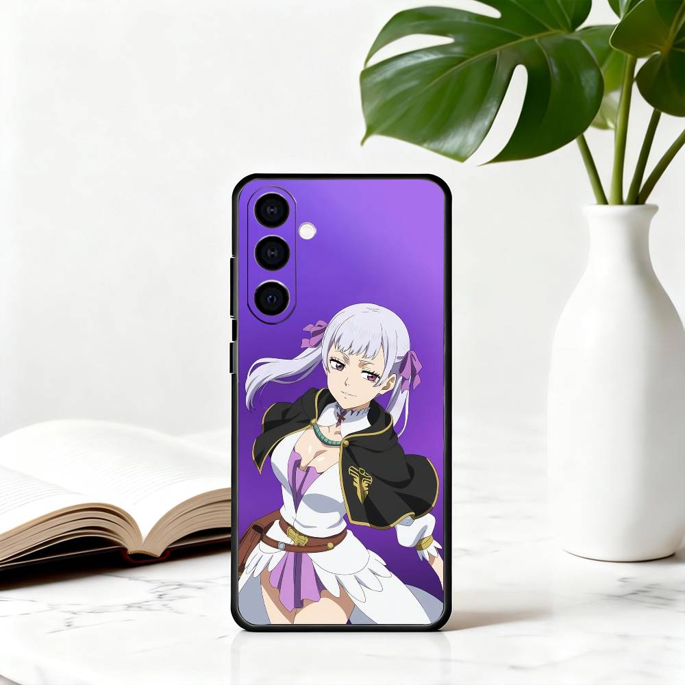 B-Black C-Clover N-Noelle S-Silva Phone Case For Samsung Galaxy A73,A72,A71,A70,A53,A52,A51,Soft Silicone Black Cover