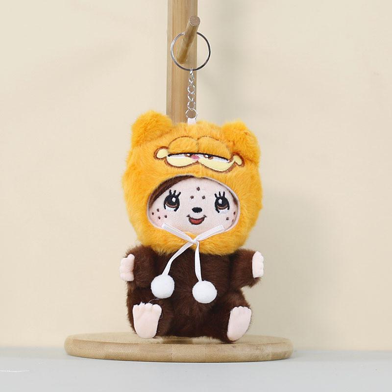 Monchhichi Plush Keychain Cartoon Toy For Bags And Key Holders Yellow