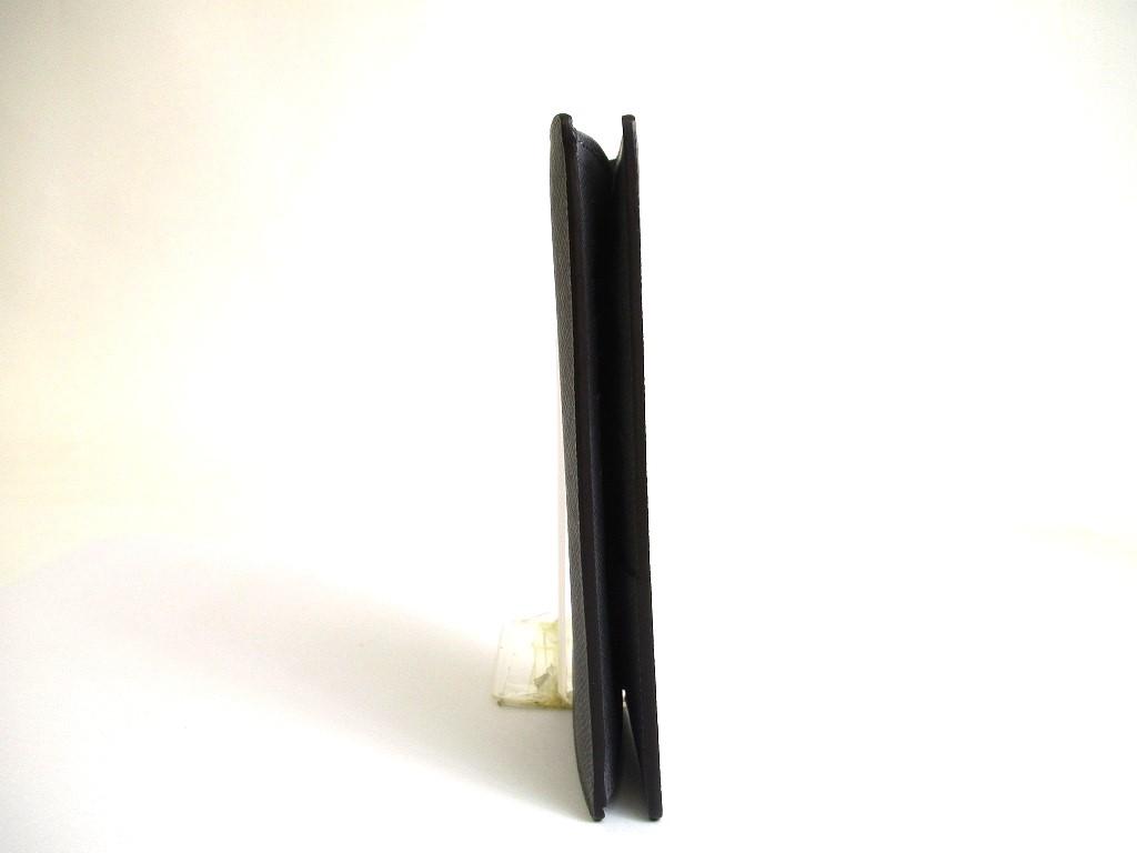 Autentická LOUIS VUITTON Šedá Taiga Kůže Klopa Peněženka na bankovky Portefeuille Long #a564 Repasovaná