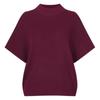 Shop   Women S midSeaSon Mock Neck Plain Short Sleeve Knit Khaki Bom Wkn260045