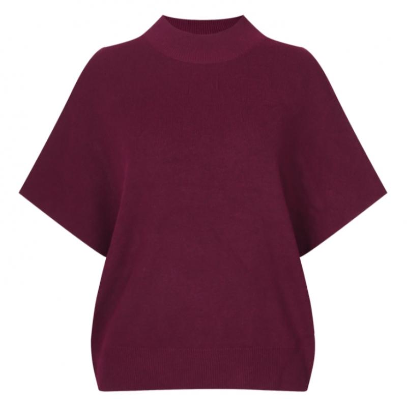 Shop   Women S midSeaSon Mock Neck Plain Short Sleeve Knit Khaki Bom Wkn260045