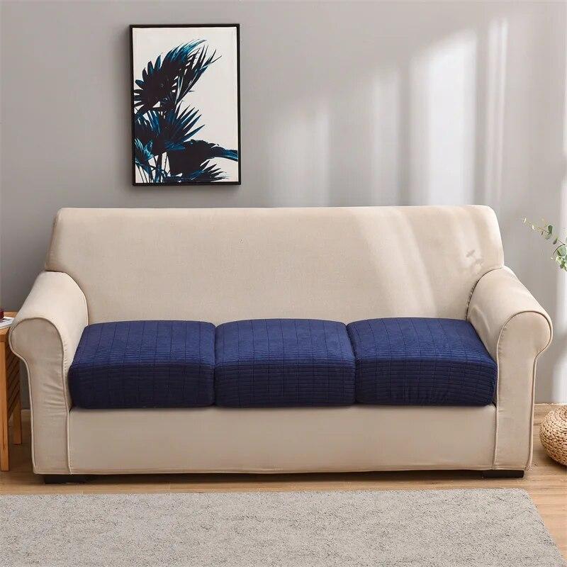 1PC Jacquard Sofa Seat Cushion Cover L-shaped Sofa Slipcover For Living Room Combination Chaise Furniture Protector Home Decor