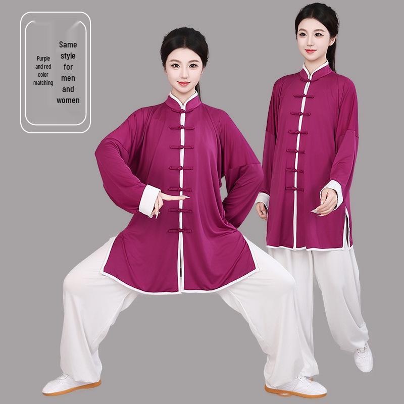 Unisex Tai Chi oblek z mléčného hedvábí - Jaro/Léto Ledové hedvábné tréninkové oblečení