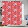 Vintage Pink Floral Shower Curtain White Yellow Gold Bath Decor for Home Waterproof Shower Panels Size72 X 84 Inches (183 Cm)