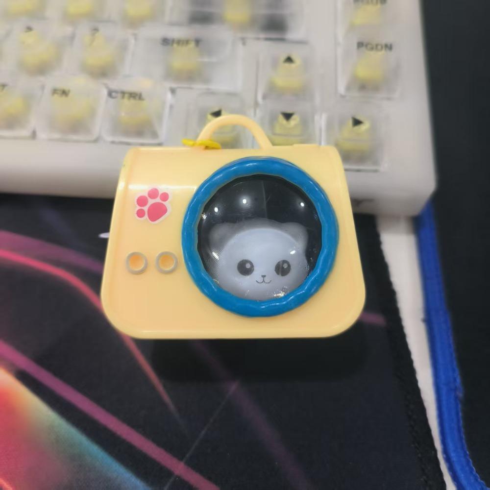 Knock Cute Bear Schoolbag Night Light Keychain Bag Pendant Internet Celebrity Atmosphere Light Keychain Car Keychain