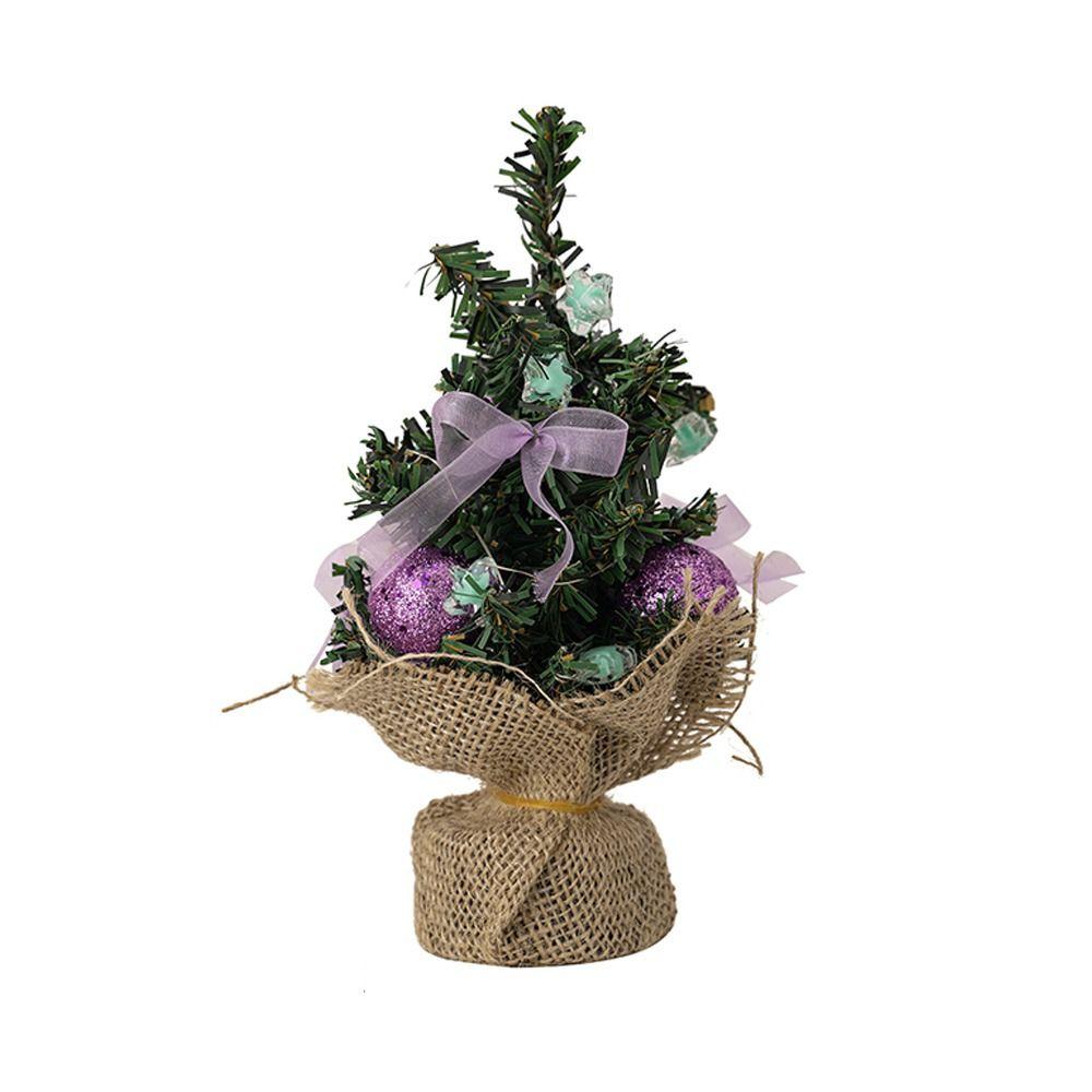 with LED Light Desktop Tree Ornaments Mini Merry Christmas Decorations  Home Xmas Decor