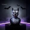 Horror Theme Miniature Figurines 3D Printed Wolf Duck Collectible Figurine, Halloween Striking Wildlife Desk Decor, Dark Aesthetic Home Decoration