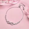 925 Sterling Silver AAA Zircon Bracelet Fashion Gift Wedding Jewelry