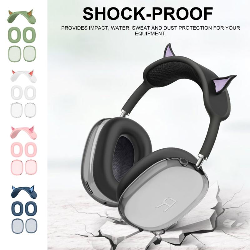 Protective Silicone Case For Headphones, Soft Ear Pad Cover With Headband Sleeve, Scratch Resistant Case