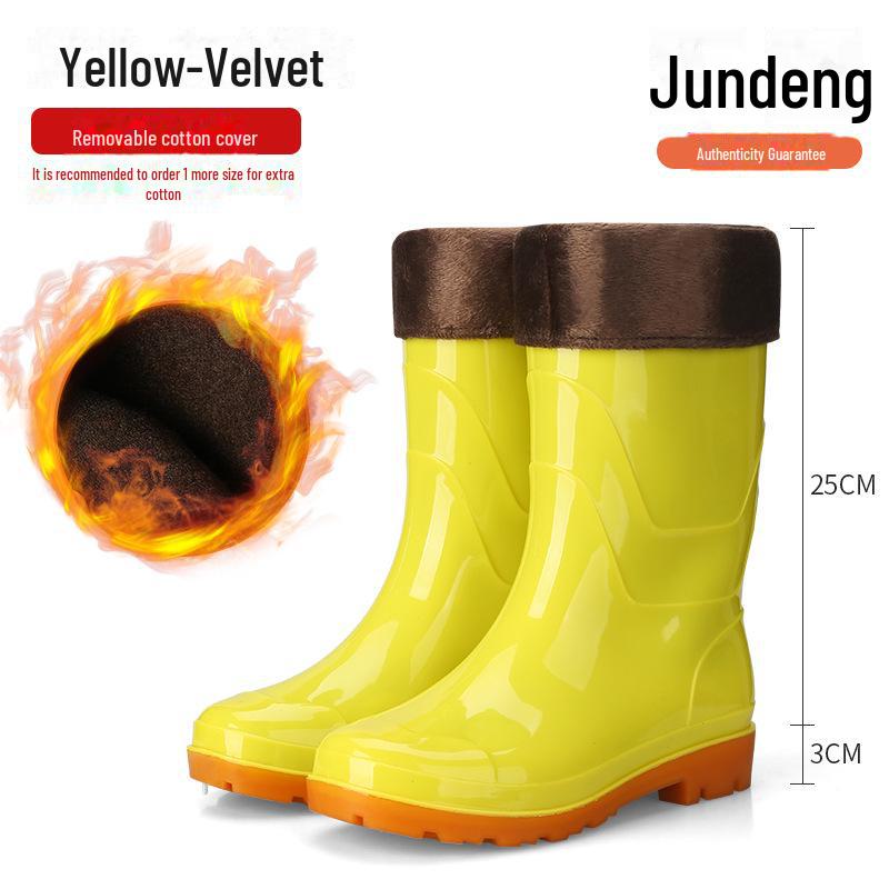 Fashionable Mid-Tube Waterproof Water Shoes - Thick-Soled, Non-Slip, Wear-Resistant, Suitable for All Seasons