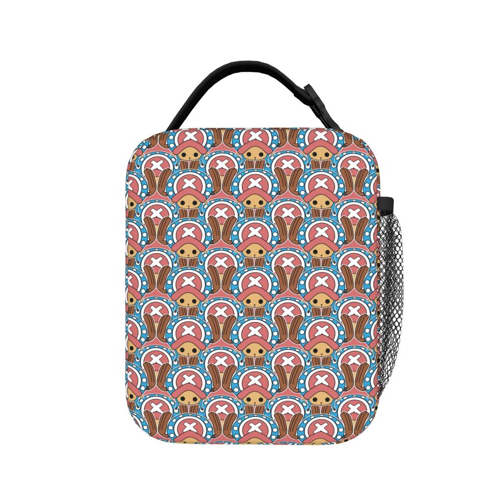 The Cheerful Pirate Flashing Signs Lunch Bag Anime One Piece Funny Lunch Box For Child Cooler Bag Thermal Tote Handbags