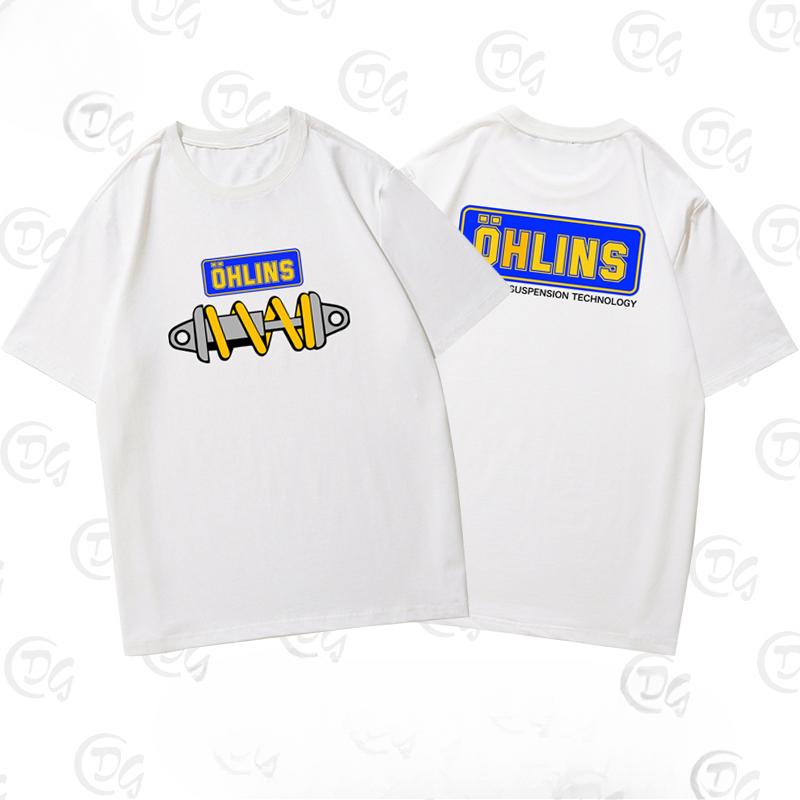 2025 Sweden OHLINS Motorcycle Shock Absorber Modified Short-sleeved T-shirt Male and Female Cyclists Riding Clothes