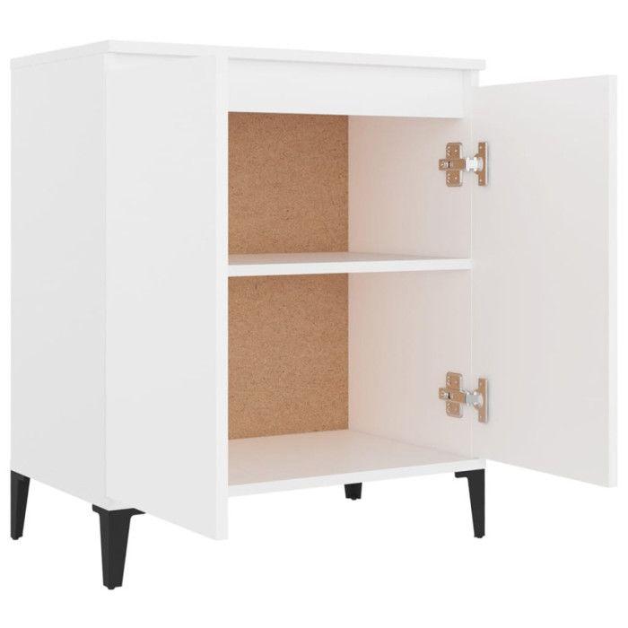 VidaXL Buffet, Cabinet with 2 Doors, Storage Furniture, Living Room Organizer, Industrial, White Wood 806076