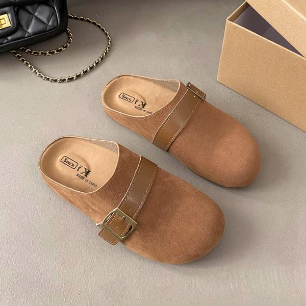 Fashion Shoes Cover Toe Ladies' Slippers Slipers Women 2025 Spring Retro Slides Shoes Cover Toe Woman's Slippers Slides 2025 Spring